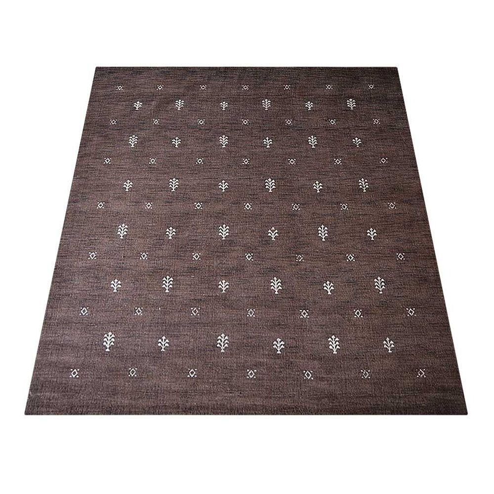 Hand-Knotted Wool Contemporary Rug – Minimal Motif Design
