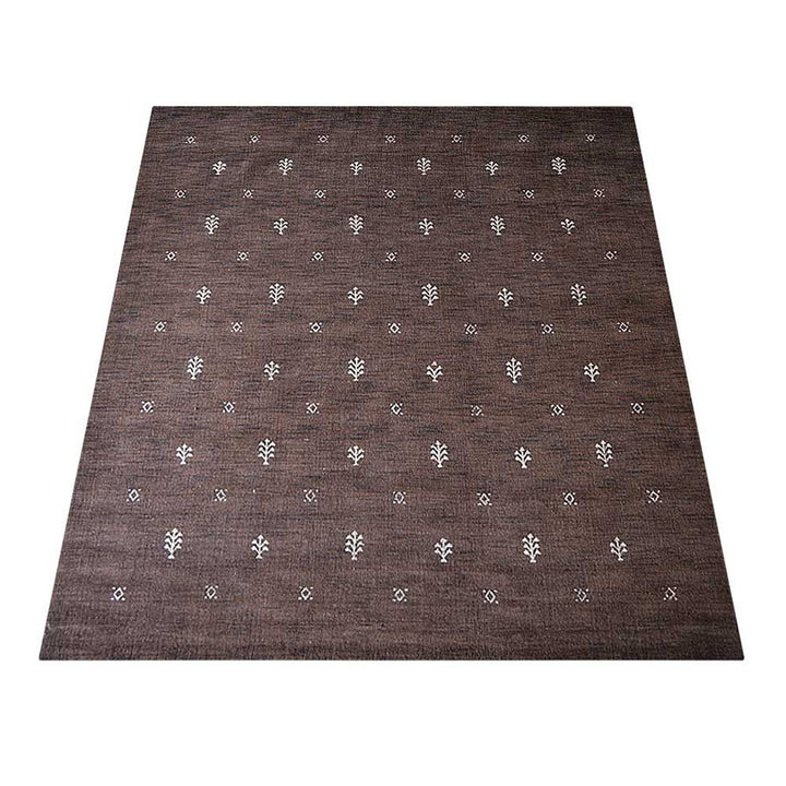 Hand-Knotted Wool Contemporary Rug – Minimal Motif Design