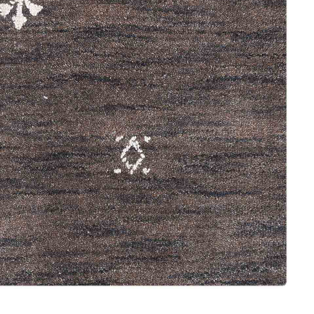 Hand-Knotted Wool Contemporary Rug – Minimal Motif Design