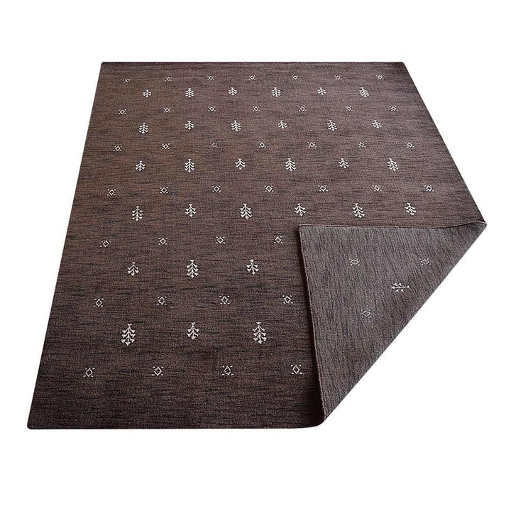 Hand-Knotted Wool Contemporary Rug – Minimal Motif Design