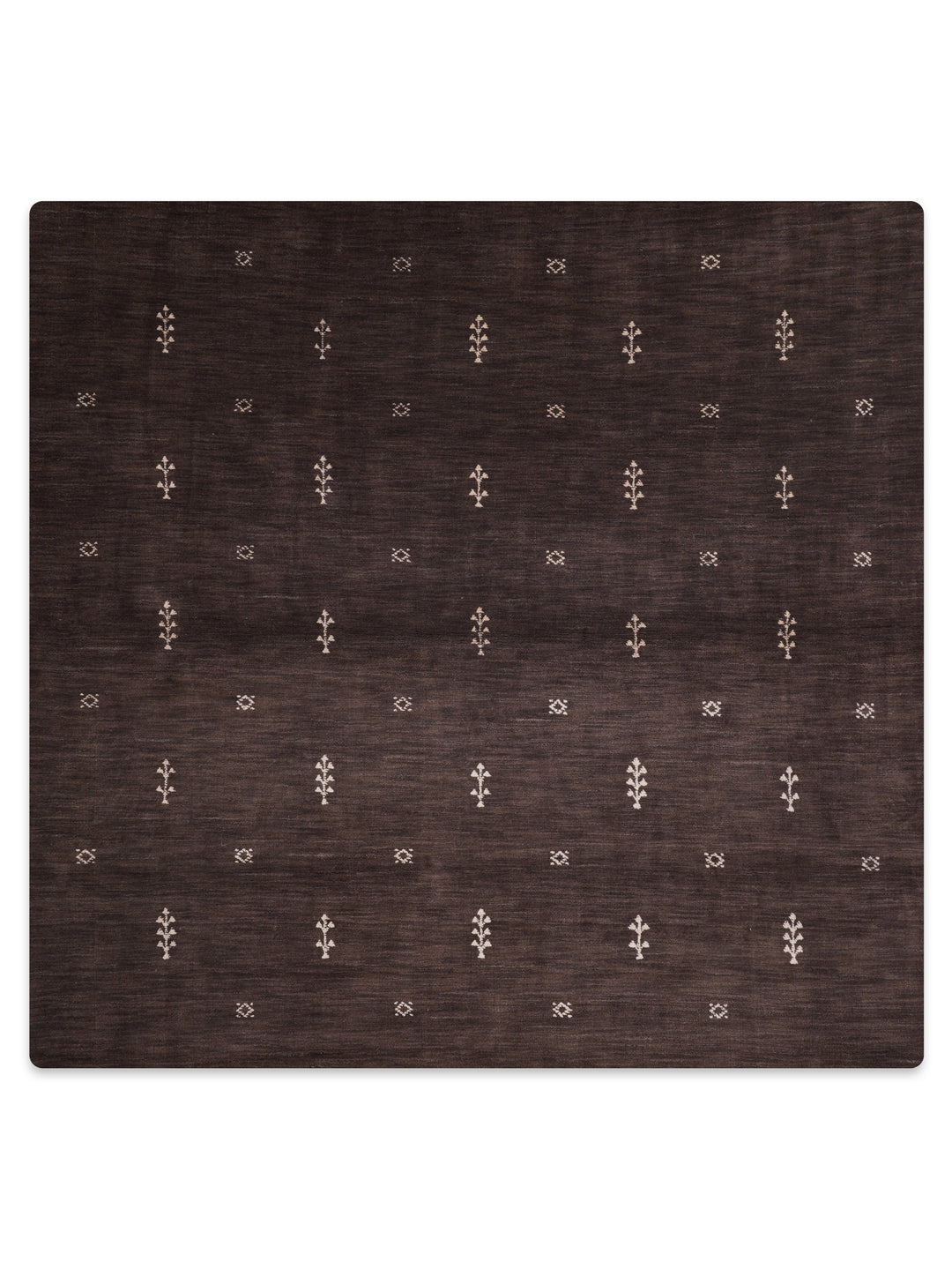 Hand-Knotted Wool Contemporary Rug – Minimal Motif Design