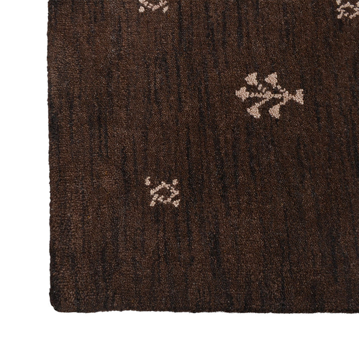 Hand-Knotted Wool Contemporary Rug – Minimal Motif Design