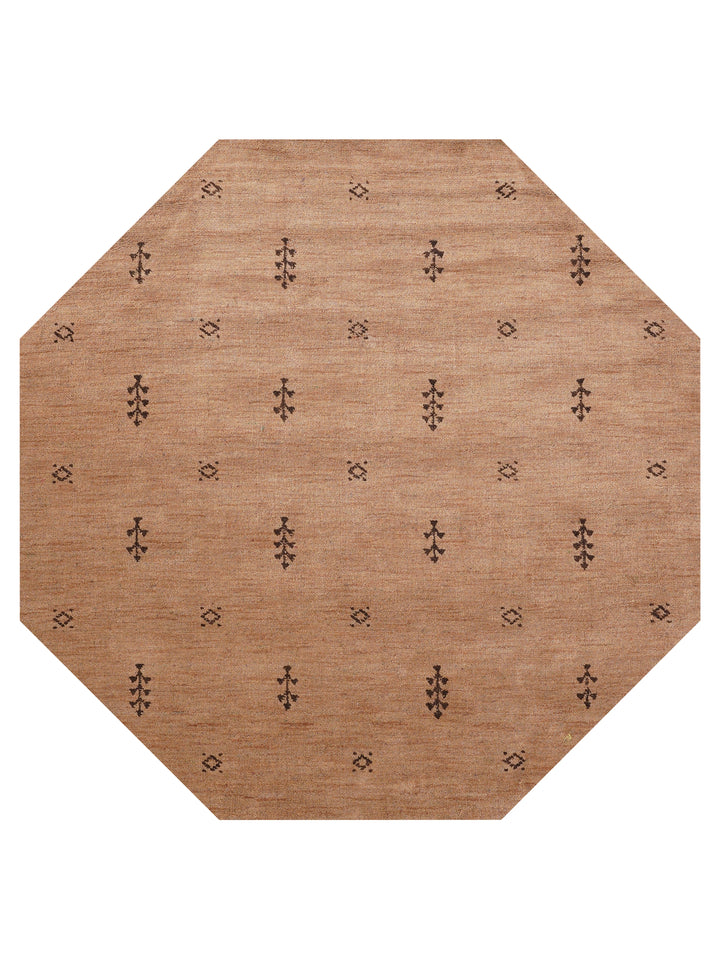 Hand-Knotted Wool Contemporary Rug – Minimal Motif Design