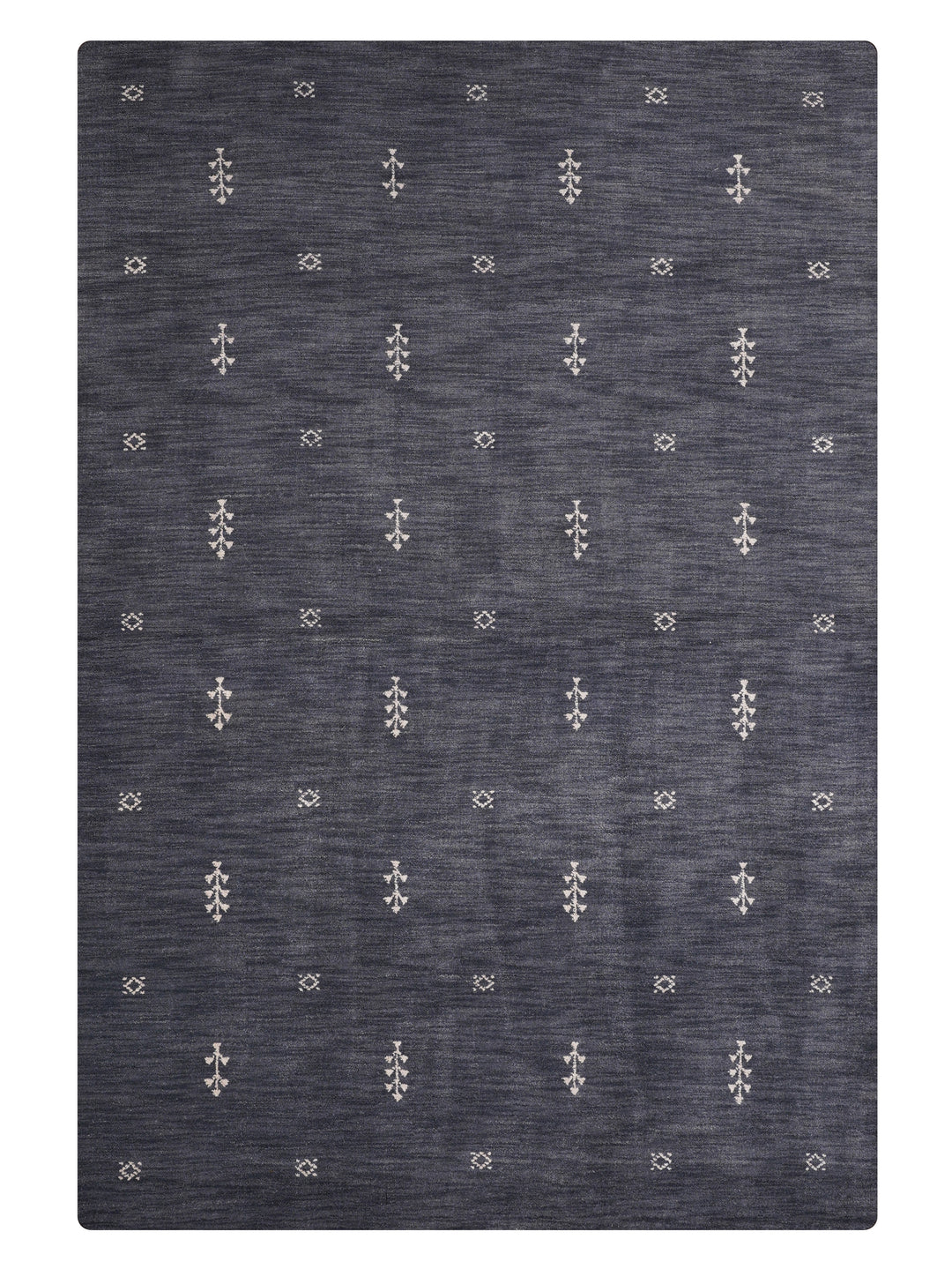 Hand-Knotted Wool Contemporary Rug – Minimal Motif Design