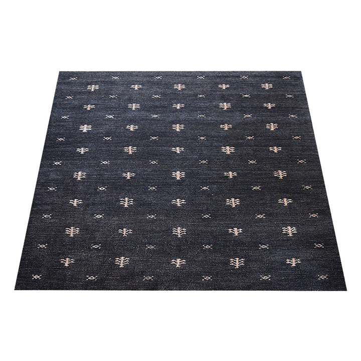 Hand-Knotted Wool Contemporary Rug – Minimal Motif Design