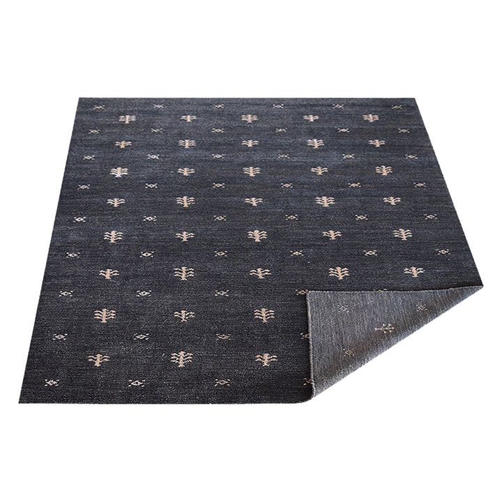 Hand-Knotted Wool Contemporary Rug – Minimal Motif Design