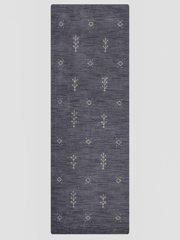 Hand-Knotted Wool Contemporary Rug – Minimal Motif Design