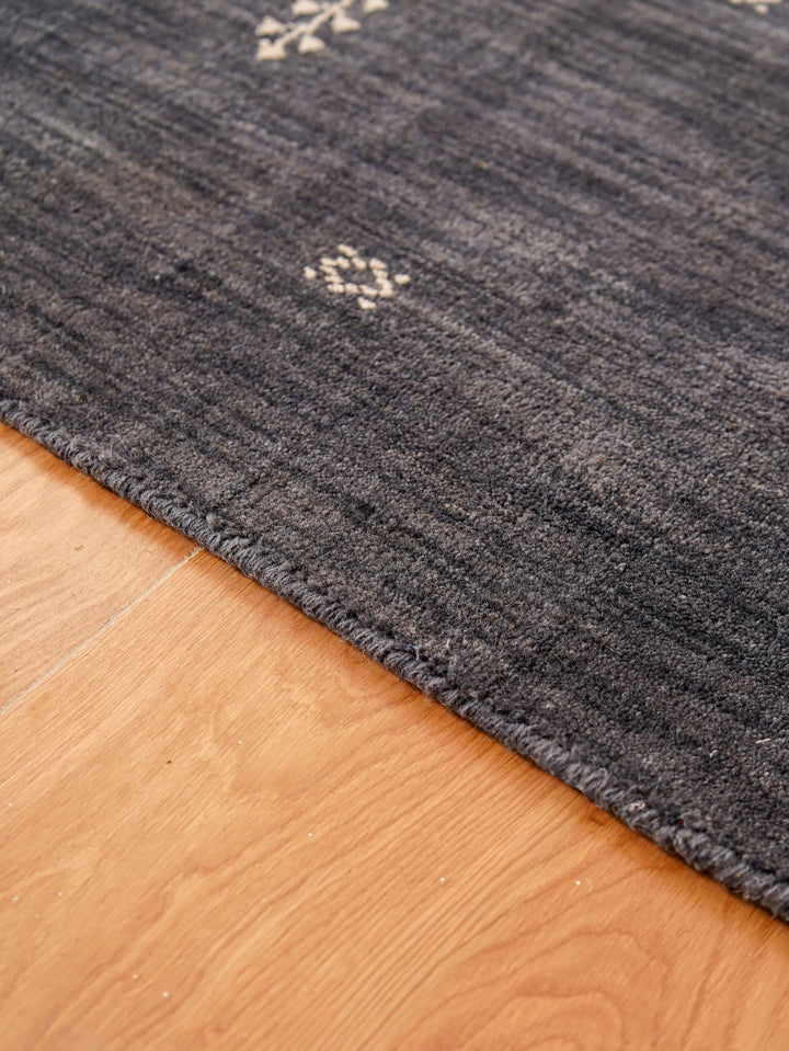 Hand-Knotted Wool Contemporary Rug – Minimal Motif Design