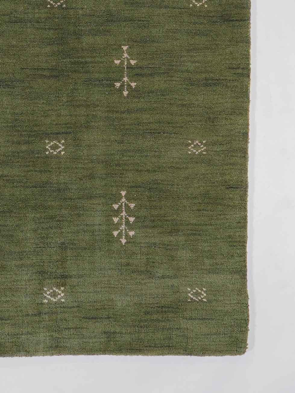 Hand-Knotted Wool Contemporary Rug – Minimal Motif Design