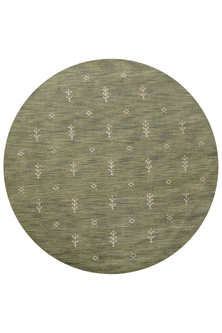 Hand-Knotted Wool Contemporary Rug – Minimal Motif Design