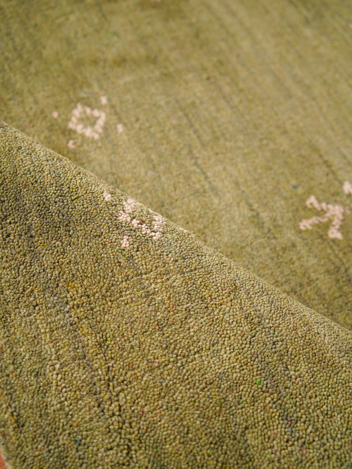 Hand-Knotted Wool Contemporary Rug – Minimal Motif Design