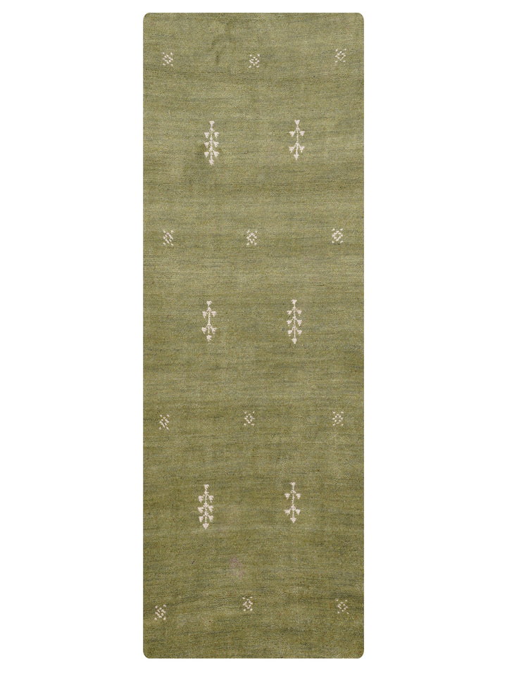 Hand-Knotted Wool Contemporary Rug – Minimal Motif Design