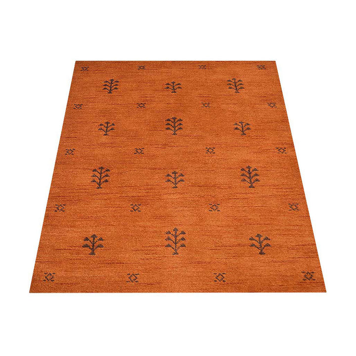 Hand-Knotted Wool Contemporary Rug – Minimal Motif Design