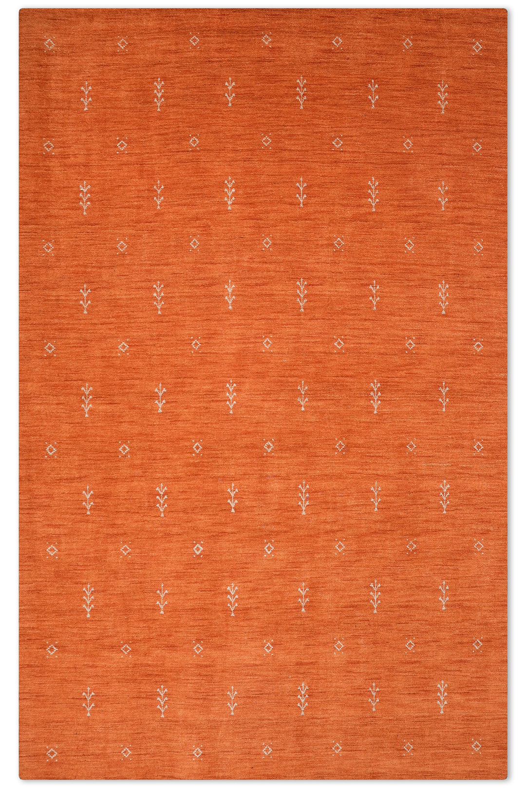 Hand-Knotted Wool Contemporary Rug – Minimal Motif Design