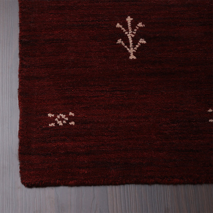 Hand-Knotted Wool Contemporary Rug – Minimal Motif Design