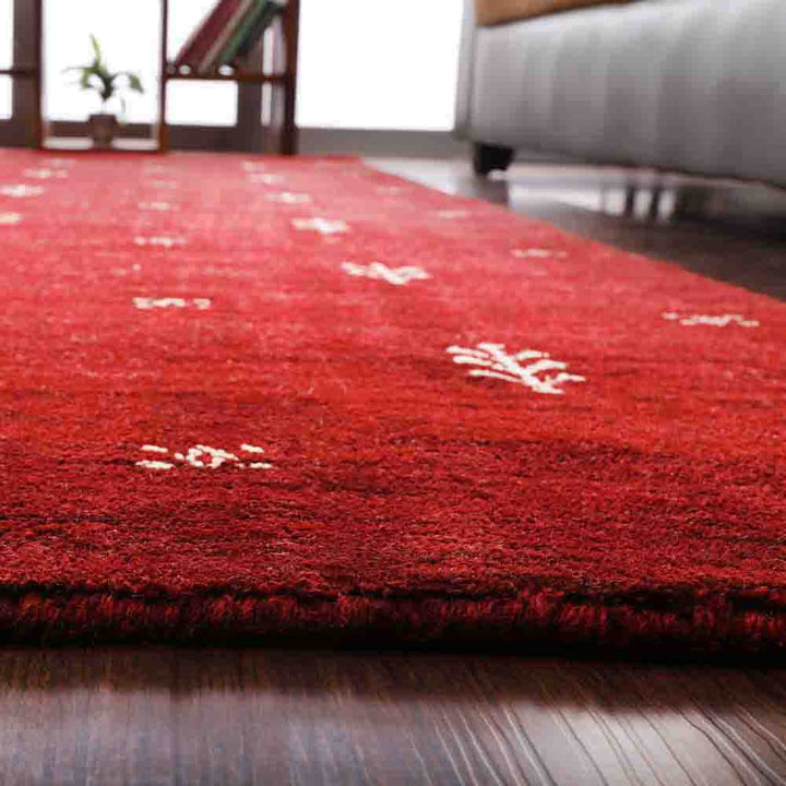 Hand-Knotted Wool Contemporary Rug – Minimal Motif Design