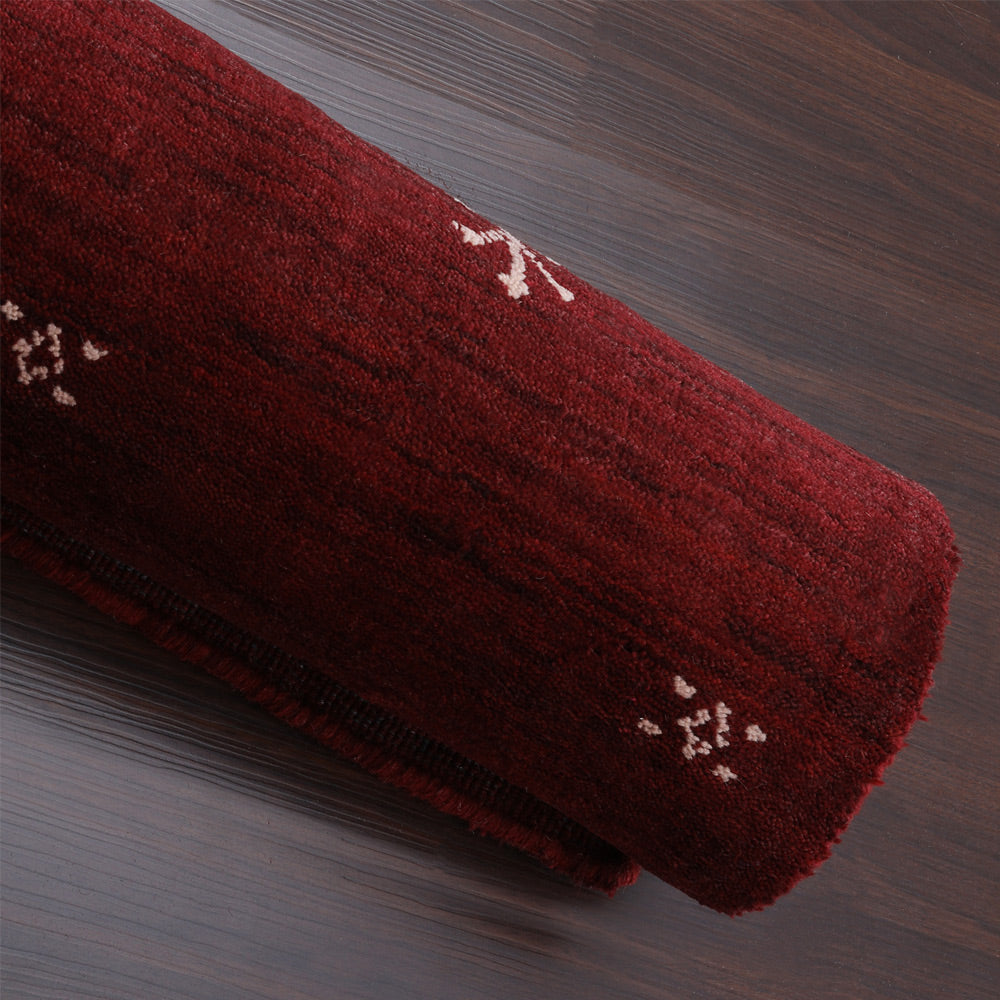 Hand-Knotted Wool Contemporary Rug – Minimal Motif Design