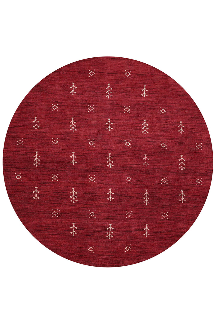 Hand-Knotted Wool Contemporary Rug – Minimal Motif Design