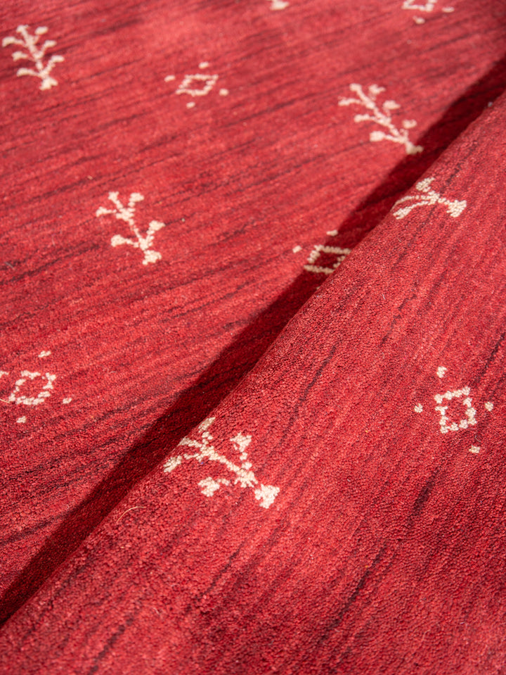 Hand-Knotted Wool Contemporary Rug – Minimal Motif Design