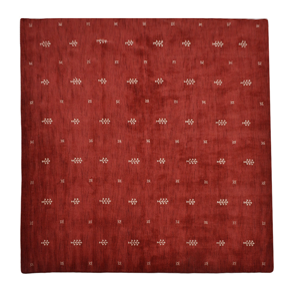Hand-Knotted Wool Contemporary Rug – Minimal Motif Design