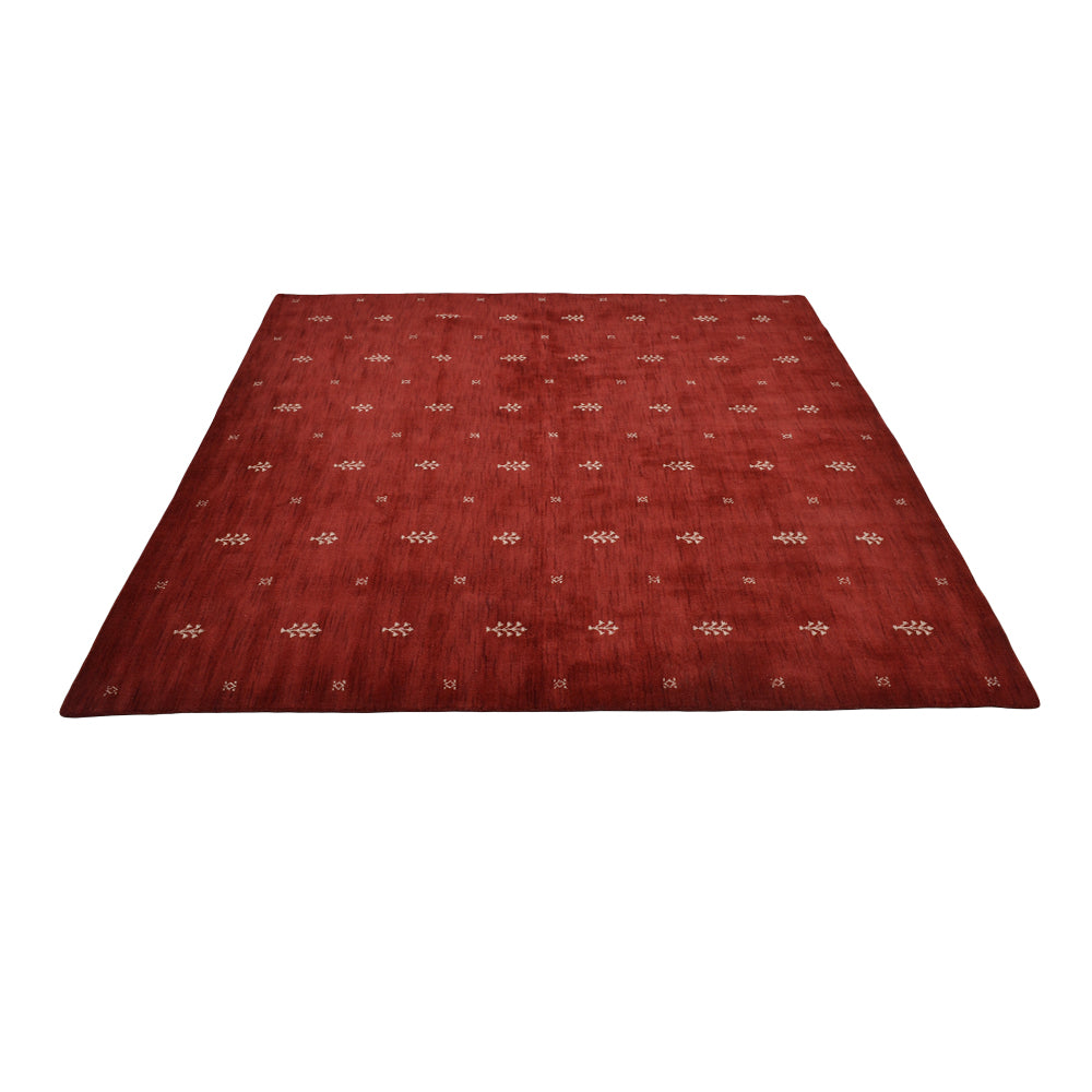 Hand-Knotted Wool Contemporary Rug – Minimal Motif Design