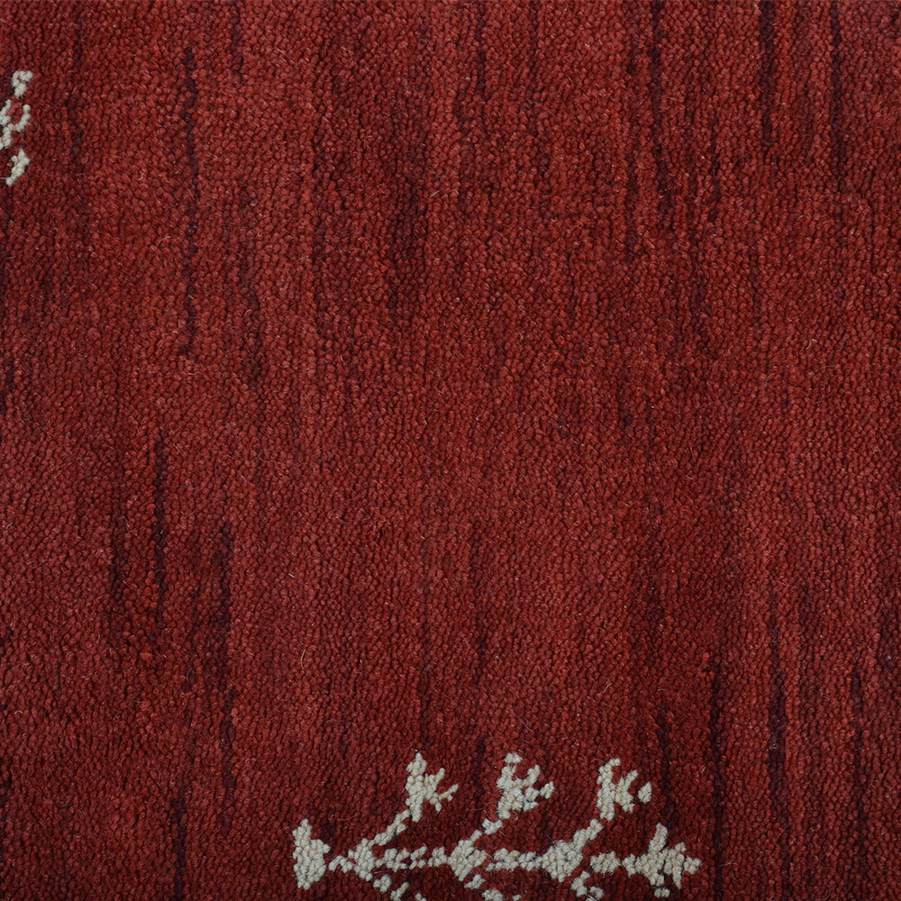 Hand-Knotted Wool Contemporary Rug – Minimal Motif Design
