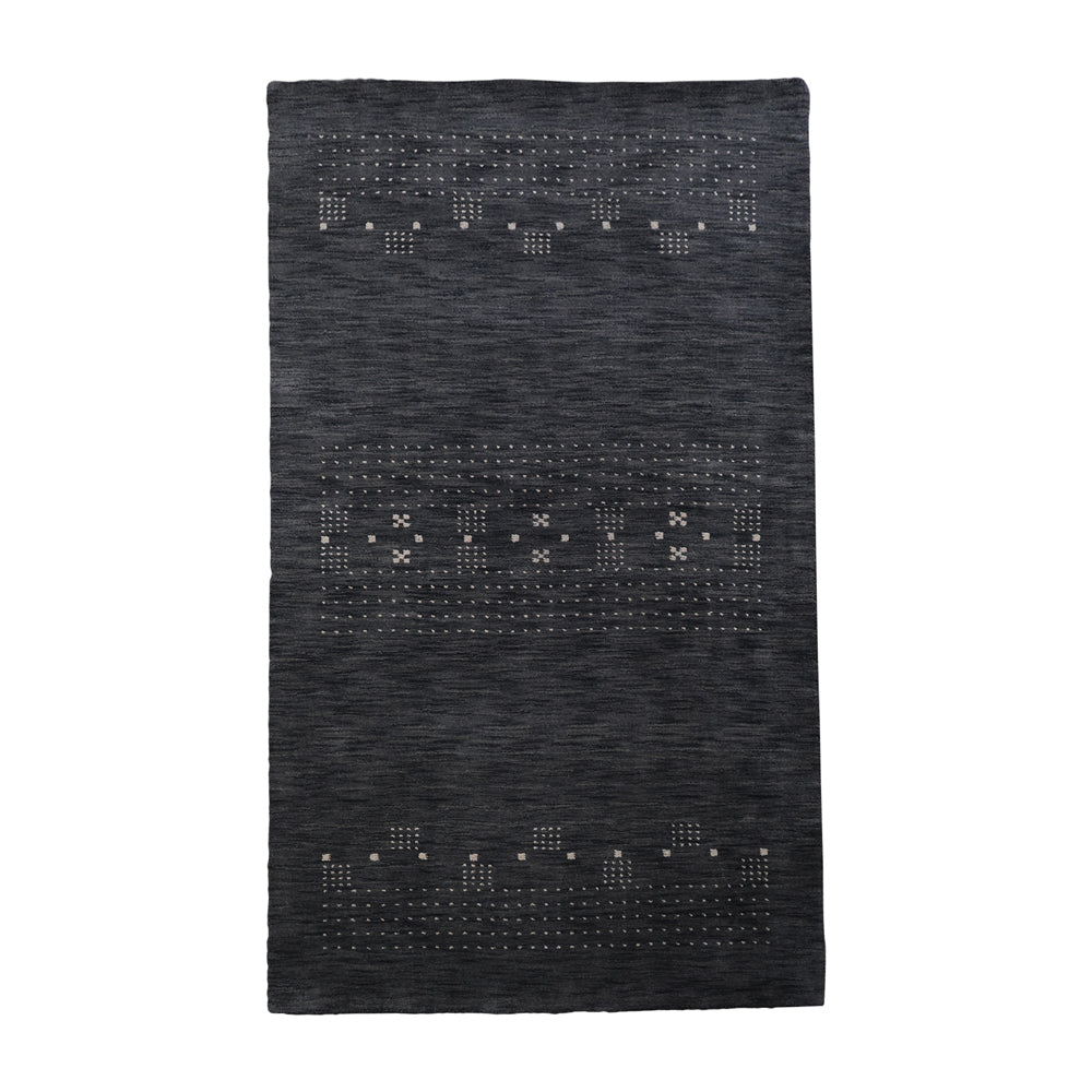 Hand Knotted Wool Area Rug Contemporary Brown L00504