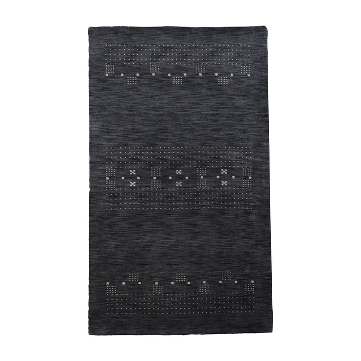 Hand Knotted Wool Area Rug Contemporary Brown L00504