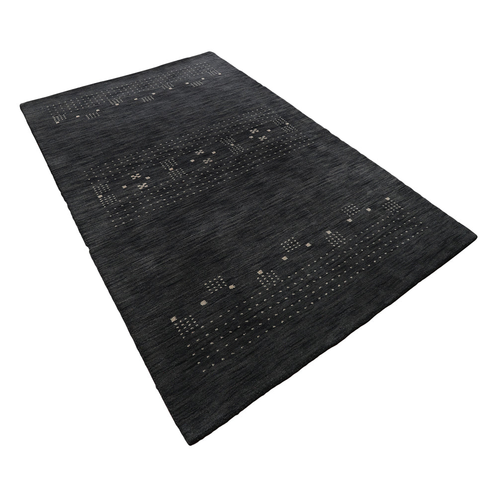 Hand Knotted Wool Area Rug Contemporary Brown L00504