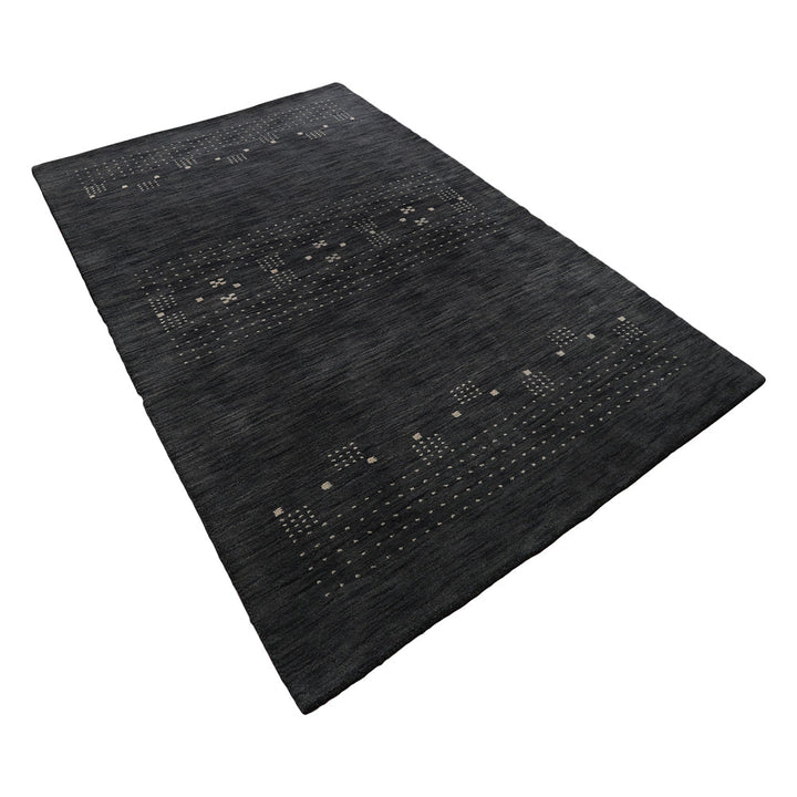 Hand Knotted Wool Area Rug Contemporary Brown L00504