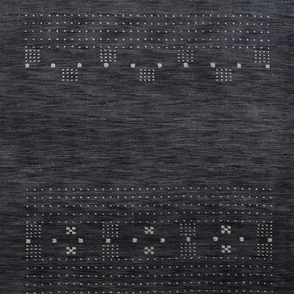 Hand Knotted Wool Area Rug Contemporary Brown L00504