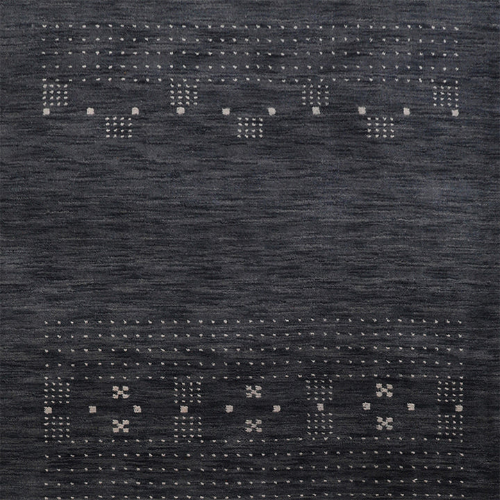 Hand Knotted Wool Area Rug Contemporary Brown L00504