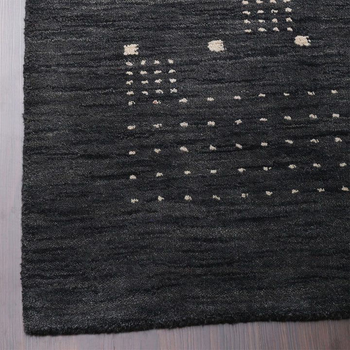Hand Knotted Wool Area Rug Contemporary Brown L00504