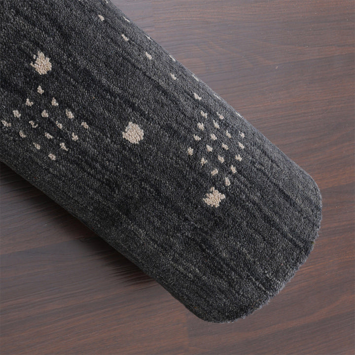 Hand Knotted Wool Area Rug Contemporary Brown L00504