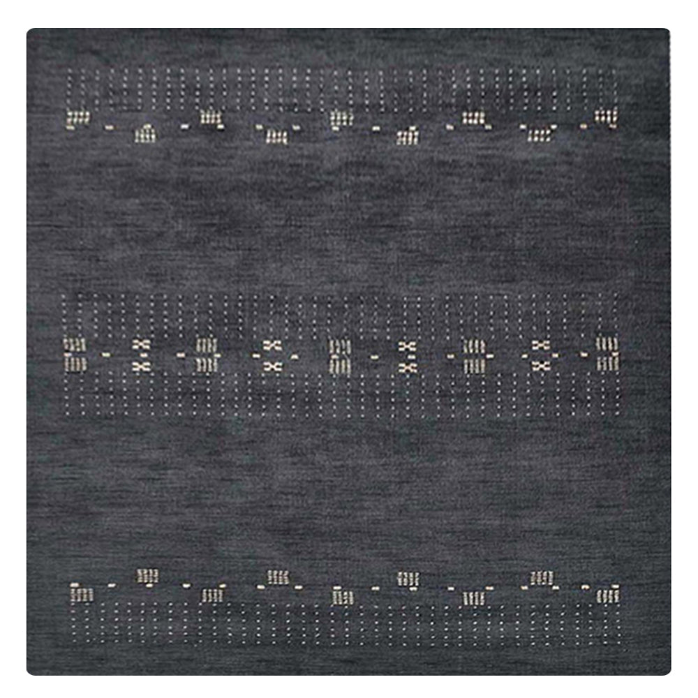 Hand Knotted Wool Area Rug Contemporary Brown L00504
