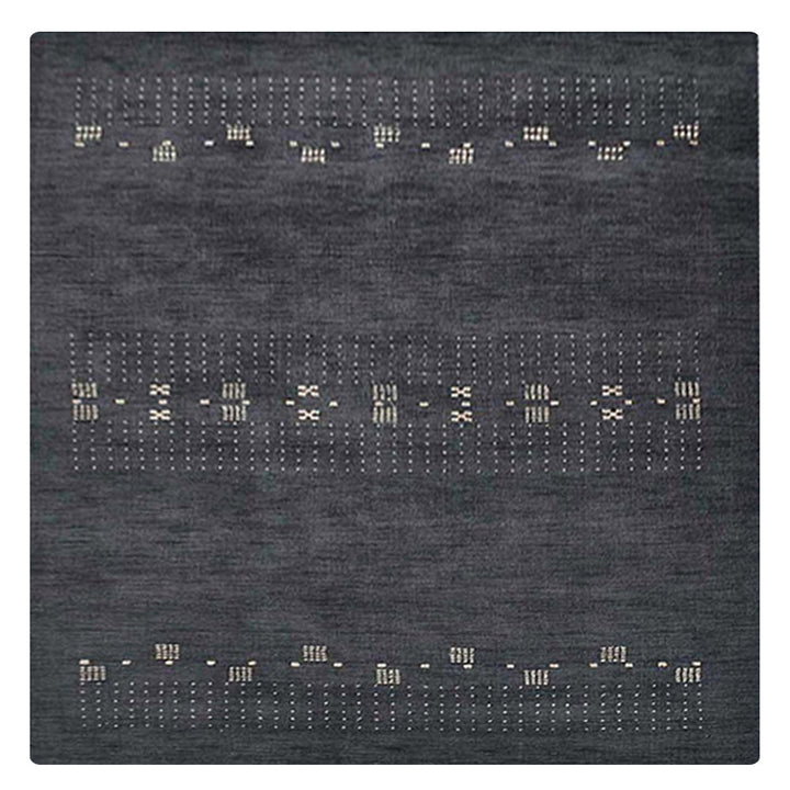 Hand Knotted Wool Area Rug Contemporary Brown L00504