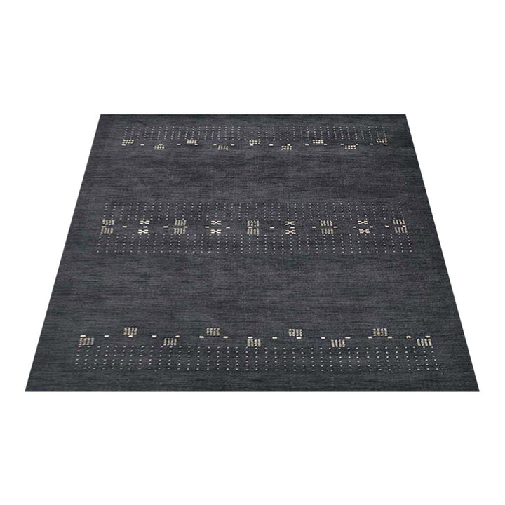 Hand Knotted Wool Area Rug Contemporary Brown L00504