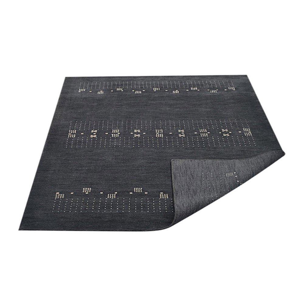 Hand Knotted Wool Area Rug Contemporary Brown L00504