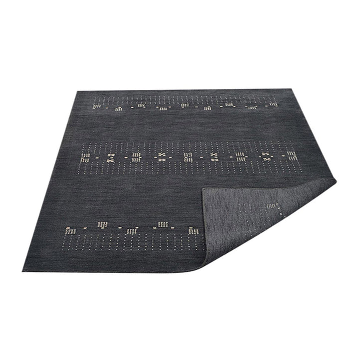 Hand Knotted Wool Area Rug Contemporary Brown L00504