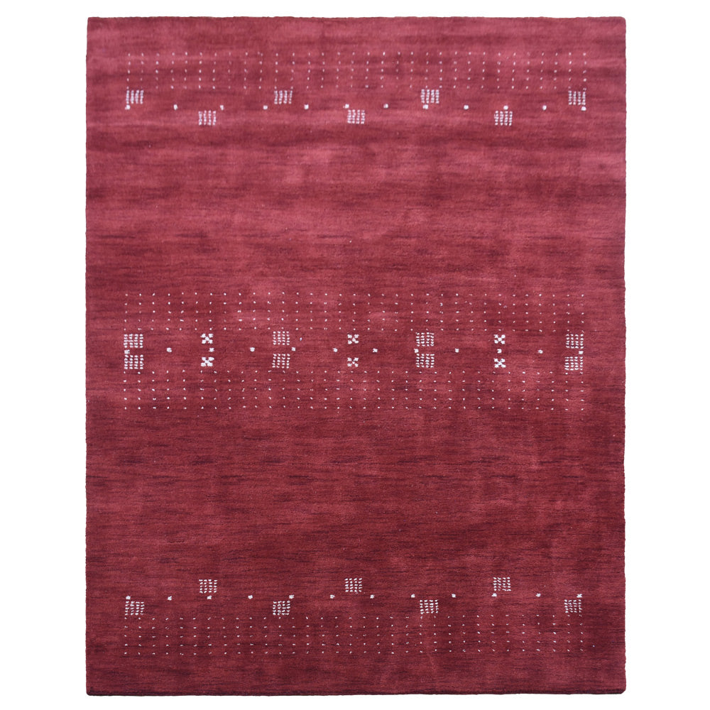 Hand Knotted Wool Area Rug Contemporary Brown L00504
