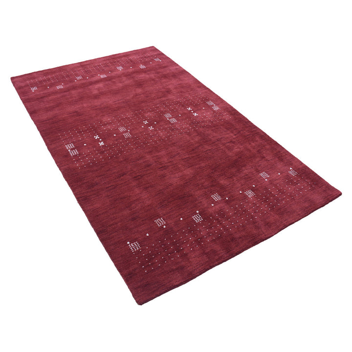 Hand Knotted Wool Area Rug Contemporary Brown L00504