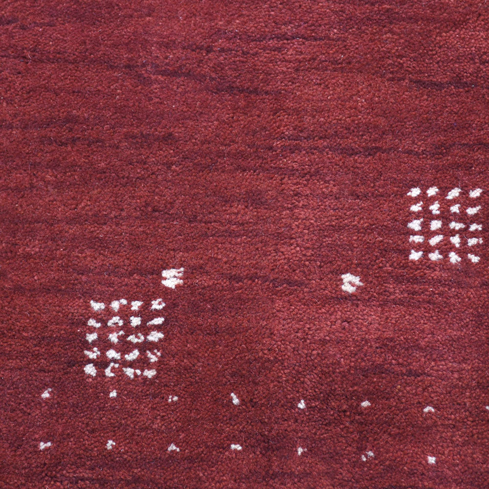 Hand Knotted Wool Area Rug Contemporary Brown L00504