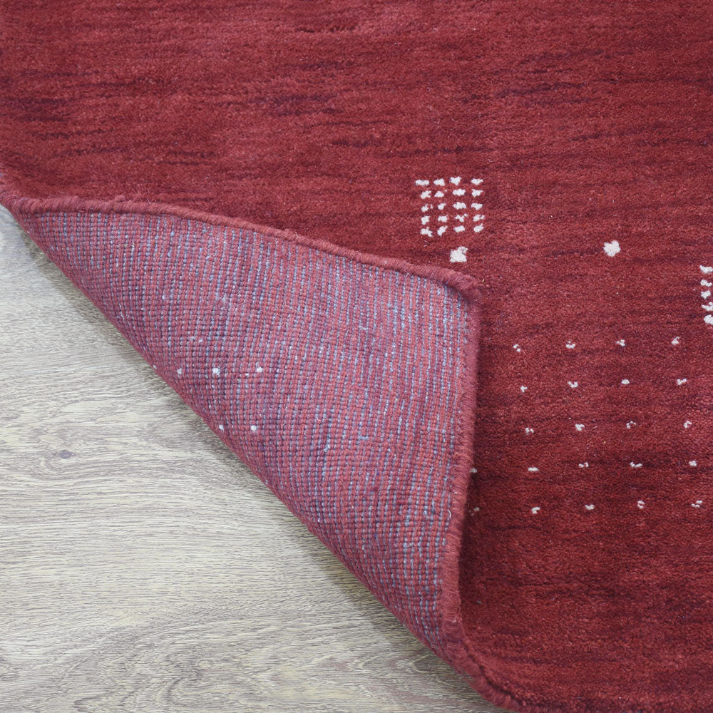 Hand Knotted Wool Area Rug Contemporary Brown L00504