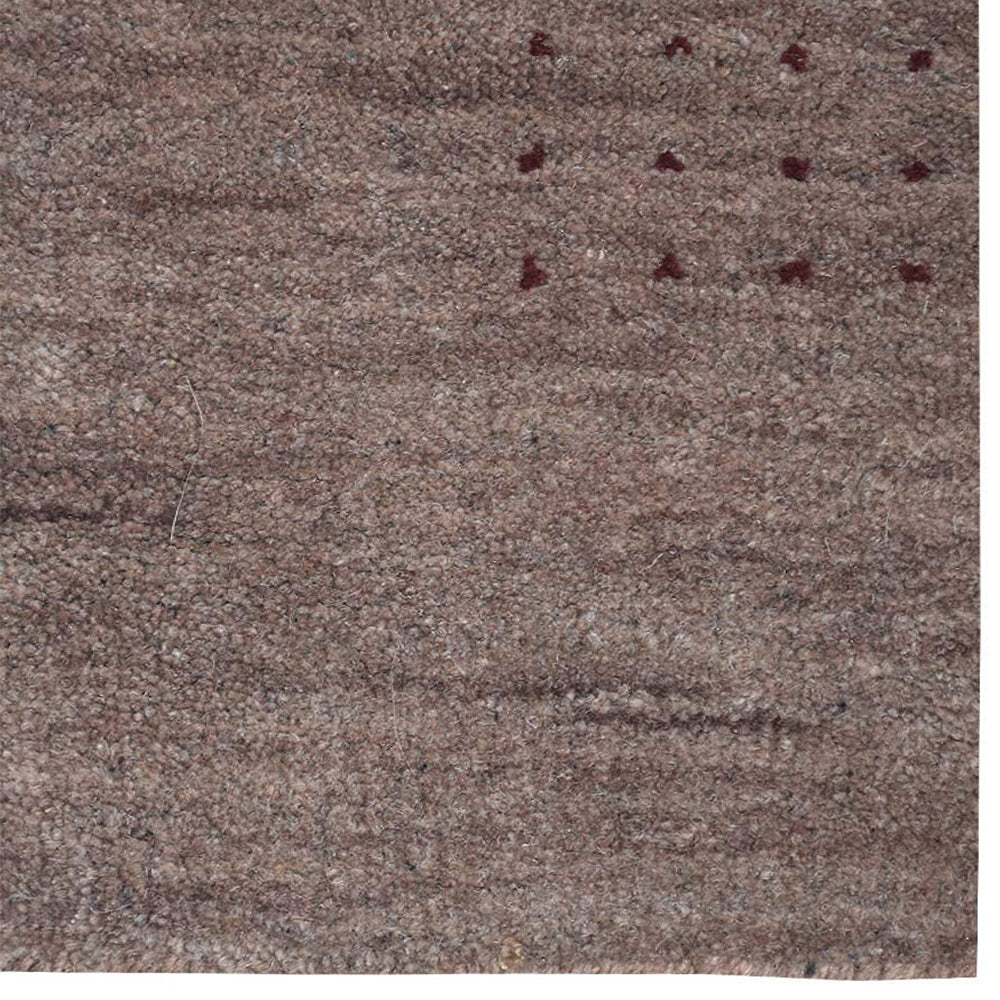 Hand Knotted Wool Area Rug Contemporary Brown L00504