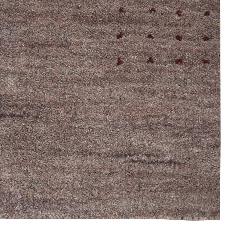 Hand Knotted Wool Area Rug Contemporary Brown L00504