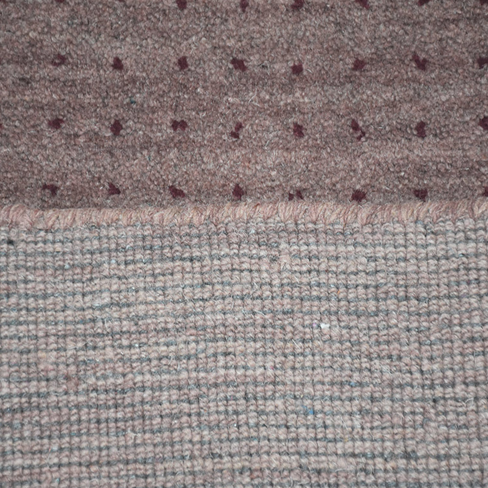 Hand Knotted Wool Area Rug Contemporary Brown L00504
