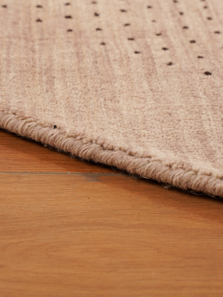 Contemporary Hand Knotted Wool Rug with Minimalist Border Design