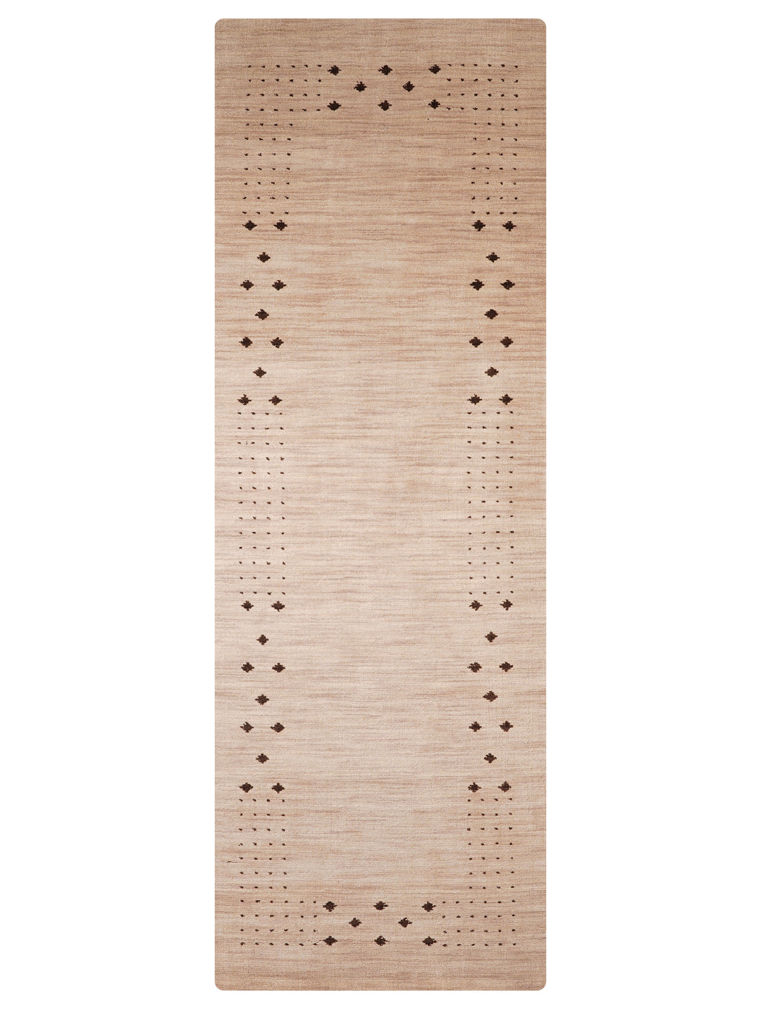 Contemporary Hand Knotted Wool Rug with Minimalist Border Design
