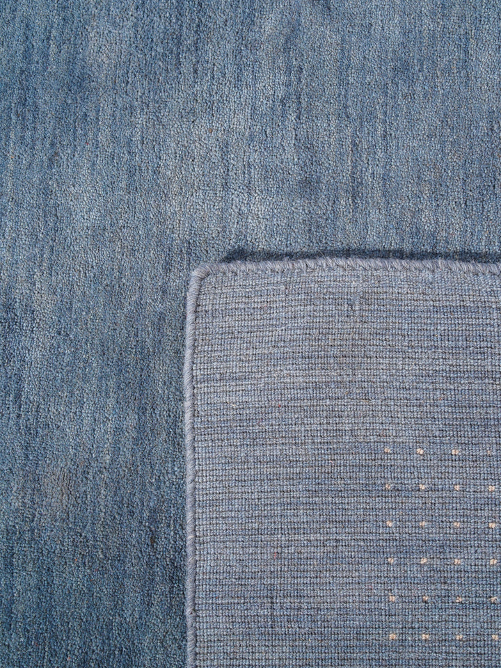 Contemporary Hand Knotted Wool Rug with Minimalist Border Design