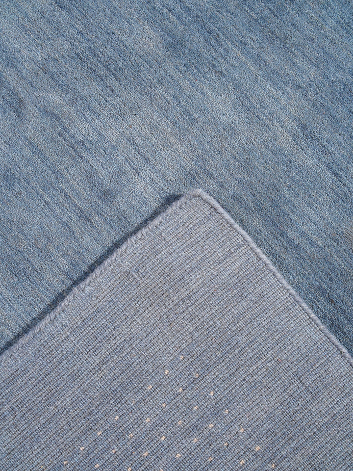 Contemporary Hand Knotted Wool Rug with Minimalist Border Design